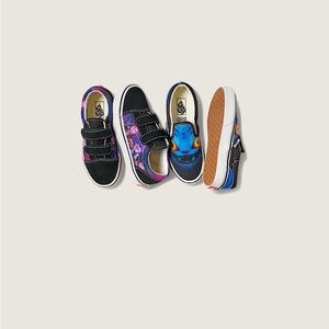 Vans Kids Black and Multicolor Sneakers
